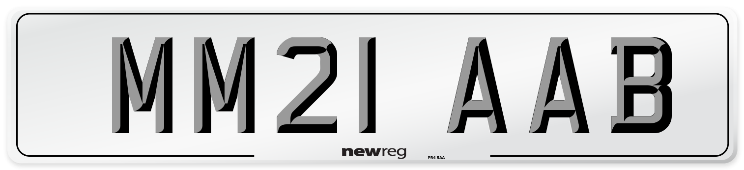 MM21 AAB Number Plate from New Reg